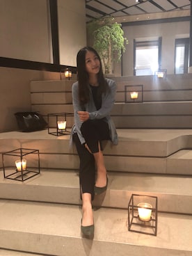 「INFINITY（インフィニティ）のアイテム」を使った、Elevenyuxさん（レディース・163cm）の秋コーディネート