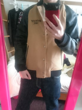 「Subciety（サブサエティ）のアイテム（スタジャン）」を使った、ヘルガさん（メンズ・169cm）の冬コーディネート