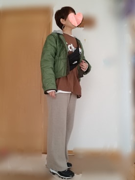 「RED CHOP WORKS（レッドチョップワークス）のアイテム（ジャケット/アウター）」を使った、りささん（レディース・157cm）の冬コーディネート