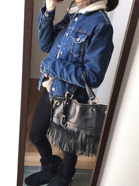 「サマンサタバサ」｜「アイテム（ジャケット/アウター）」を使った、KENIIさん（レディース・167cm）の冬コーディネート