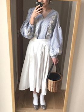 「petite robe noire（プティローブノアー）のアイテム（ピアス（両耳用））」を使った、KENIIさん（レディース・167cm）の春コーディネート