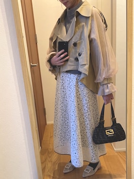 「LA BELLE ETUDE（ラベルエチュード）のアイテム（トレンチコート）」を使った、KENIIさん（レディース・167cm）の冬コーディネート