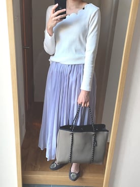 「Willow Bay（ウィローベイ）のアイテム」を使った、KENIIさん（レディース・167cm）の春コーディネート