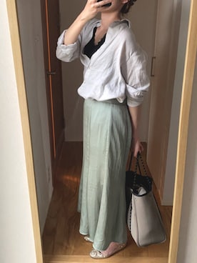 「Willow Bay（ウィローベイ）のアイテム」を使った、KENIIさん（レディース・167cm）の春コーディネート