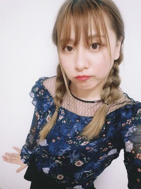 「ROCOCO（ロココ）のアイテム（トップス）」を使った、肖熊熊さん（レディース・155cm）の夏コーディネート