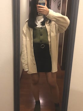 「オーバーサイズジャケット」｜momo∨̈さん（レディース・159cm）の秋コーディネート