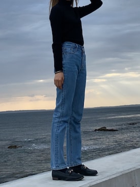 「海」｜「アイテム（トレンチコート）」を使った、nanachan💉さん（レディース・164cm）の春コーディネート