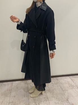 「カッコイイ女子」｜「アイテム（トレンチコート）」を使った、nanachan💉さん（レディース・164cm）の冬コーディネート