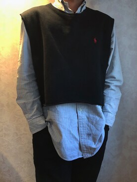 「Ralph Lauren」｜「アイテム（スウェット）」を使った、halty718さん（メンズ・167cm）の秋コーディネート