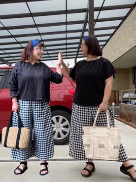 「omake（オマケ）のアイテム」を使った、makiponさん（レディース・157cm）の春コーディネート