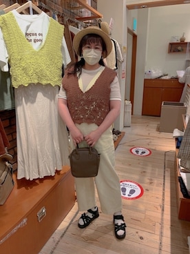 「ehka sopo（エヘカソポ）のアイテム（その他）」を使った、makiponさん（レディース・157cm）の春コーディネート