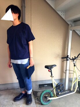 「ロールアップ」｜「アイテム（その他トップス）」を使った、yo-sanさん（メンズ・173cm）の夏コーディネート