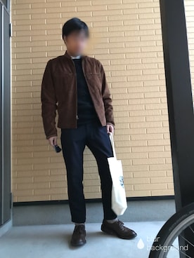 「アイテム（ブルゾン）」を使った、っょさん（メンズ・169cm・30代）の冬コーディネート