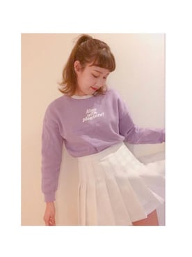 「オルチャンファッション」｜「アイテム（スウェット）」を使った、ELLAさん（レディース・162cm）の冬コーディネート