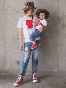 rina rikoさん（キッズ・80cm）の春コーディネート