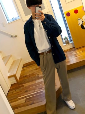 「FILA（フィラ）のアイテム（スウェット）」を使った、ゆうまさん（メンズ・177cm）の冬コーディネート