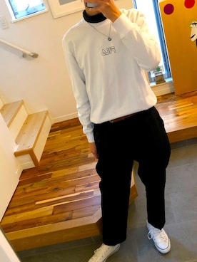 「FILA（フィラ）のアイテム（スウェット）」を使った、ゆうまさん（メンズ・177cm）の冬コーディネート
