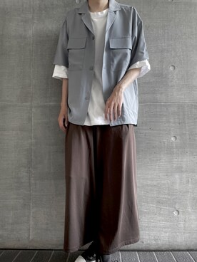 「TIMELY WARNING（タイムリーワーニング）のアイテム（トップス）」を使った、じゃーくさん（メンズ・174cm）の春コーディネート