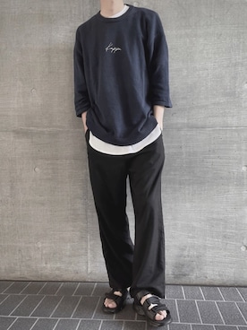 「Lazar（ラザル）のアイテム（トップス）」を使った、じゃーくさん（メンズ・174cm）の春コーディネート