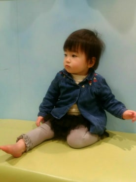 「Ruffle Butts （ラッフルバッツ）のアイテム」を使った、yuzukiさん（キッズ・80cm）の冬コーディネート