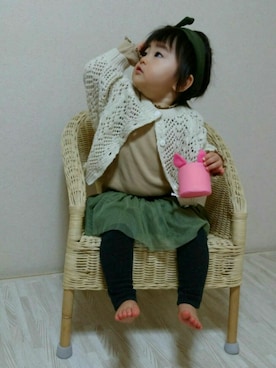 「e.a.B（エーアーベー）のアイテム」を使った、yuzukiさん（キッズ・80cm）の冬コーディネート