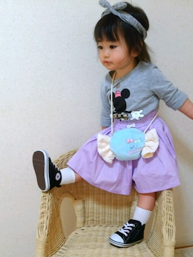 「ラベンダー」｜yuzukiさん（キッズ・80cm）の春コーディネート
