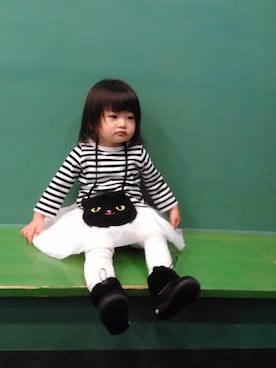 「DAISO（DAISO）のアイテム（財布/小物）」を使った、yuzukiさん（キッズ・80cm）の秋コーディネート