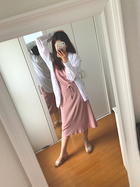 「部屋着」｜「アイテム（ワンピース/ドレス）」を使った、りょこ♡*さん（レディース・163cm）の夏コーディネート