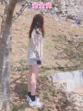 「PULL&BEAR（プルアンドベア）のアイテム（その他アウター）」を使った、my_chungさん（レディース・168cm）の春コーディネート