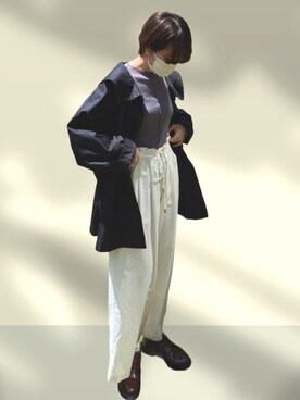「メロートップス」｜「アイテム（ブルゾン）」を使った、onakasuiteruyoさん（レディース・152cm）の春コーディネート