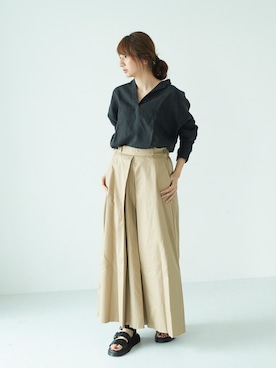 「GARAGE OF GOOD CLOTHING（ガレージオブグッドクロージング）のアイテム（トップス）」を使った、くろさんさん（レディース・163cm）の夏コーディネート