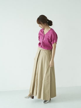 「GARAGE OF GOOD CLOTHING（ガレージオブグッドクロージング）のアイテム（トップス）」を使った、くろさんさん（レディース・163cm）の夏コーディネート