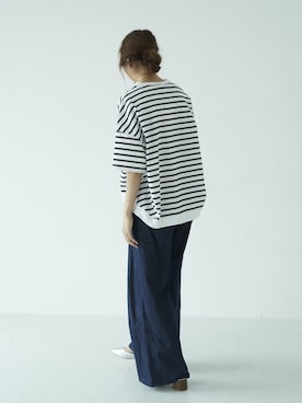 「GARAGE OF GOOD CLOTHING（ガレージオブグッドクロージング）のアイテム（パンツ）」を使った、くろさんさん（レディース・163cm）の夏コーディネート