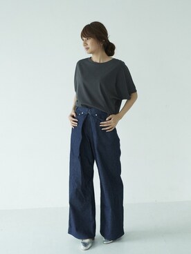 「GARAGE OF GOOD CLOTHING（ガレージオブグッドクロージング）のアイテム（パンツ）」を使った、くろさんさん（レディース・163cm）の夏コーディネート