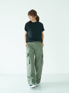「GARAGE OF GOOD CLOTHING（ガレージオブグッドクロージング）のアイテム（パンツ）」を使った、くろさんさん（レディース・163cm）の夏コーディネート