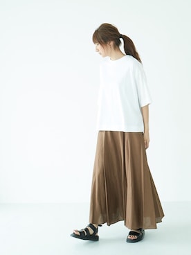 「GARAGE OF GOOD CLOTHING（ガレージオブグッドクロージング）のアイテム（トップス）」を使った、くろさんさん（レディース・163cm）の夏コーディネート