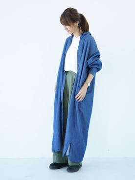 「SEVENDAYS=SUNDAY（セブンデイズサンデイ）のアイテム（シャツワンピース）」を使った、くろさんさん（レディース・163cm）の秋コーディネート