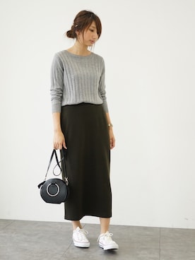 「SEVENDAYS=SUNDAY（セブンデイズサンデイ）のアイテム（スカート）」を使った、くろさんさん（レディース・163cm）の秋コーディネート