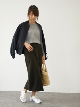 「SEVENDAYS=SUNDAY（セブンデイズサンデイ）のアイテム（ジャケット/アウター）」を使った、くろさんさん（レディース・163cm）の秋コーディネート
