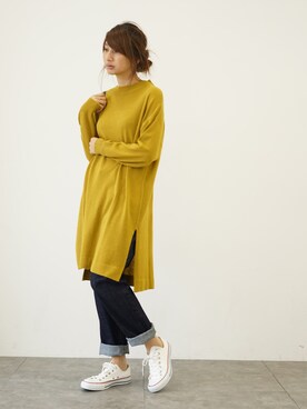 「SEVENDAYS=SUNDAY（セブンデイズサンデイ）のアイテム（チュニック）」を使った、くろさんさん（レディース・163cm）の秋コーディネート