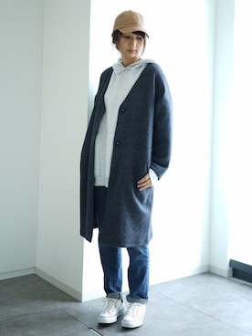 「JERZEES（ジャージーズ）のアイテム」を使った、くろさんさん（レディース・163cm）の秋コーディネート