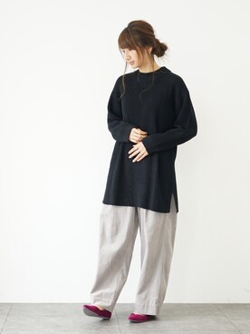 「SEVENDAYS=SUNDAY（セブンデイズサンデイ）のアイテム（チュニック）」を使った、くろさんさん（レディース・163cm）の秋コーディネート