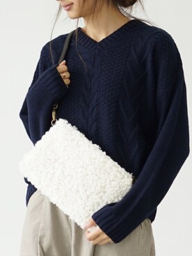「SEVENDAYS=SUNDAY（セブンデイズサンデイ）のアイテム（ハンドバッグ）」を使った、くろさんさん（レディース・163cm）の秋コーディネート