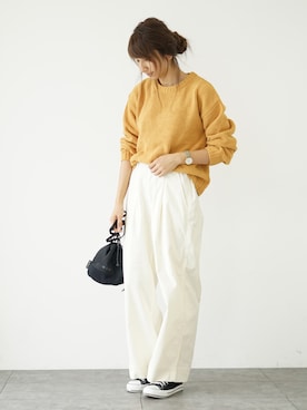 「SEVENDAYS=SUNDAY（セブンデイズサンデイ）のアイテム（その他パンツ）」を使った、くろさんさん（レディース・163cm）の冬コーディネート