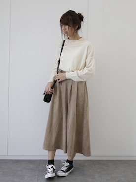 「SEVENDAYS=SUNDAY（セブンデイズサンデイ）のアイテム（スカート）」を使った、くろさんさん（レディース・163cm）の冬コーディネート