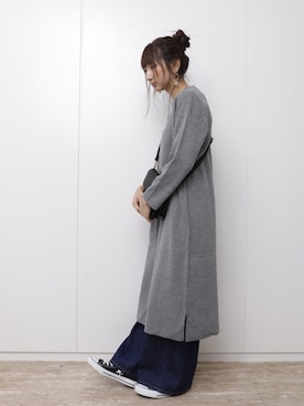 「SEVENDAYS=SUNDAY（セブンデイズサンデイ）のアイテム（ワンピース/ドレス）」を使った、くろさんさん（レディース・163cm）の冬コーディネート