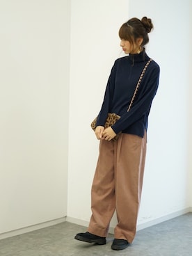 「SEVENDAYS=SUNDAY（セブンデイズサンデイ）のアイテム（ハンドバッグ）」を使った、くろさんさん（レディース・163cm）の冬コーディネート