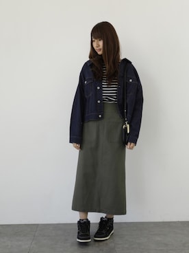 「SEVENDAYS=SUNDAY（セブンデイズサンデイ）のアイテム（スカート）」を使った、くろさんさん（レディース・163cm）の冬コーディネート