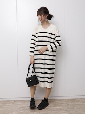 「SEVENDAYS=SUNDAY（セブンデイズサンデイ）のアイテム（ワンピース/ドレス）」を使った、くろさんさん（レディース・163cm）の冬コーディネート