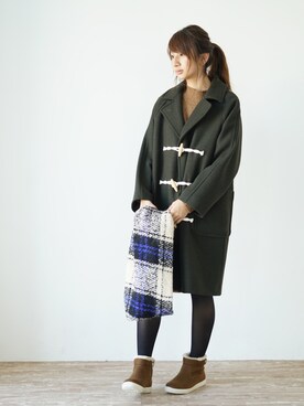 「le coq sportif」｜くろさんさん（レディース・163cm）の冬コーディネート